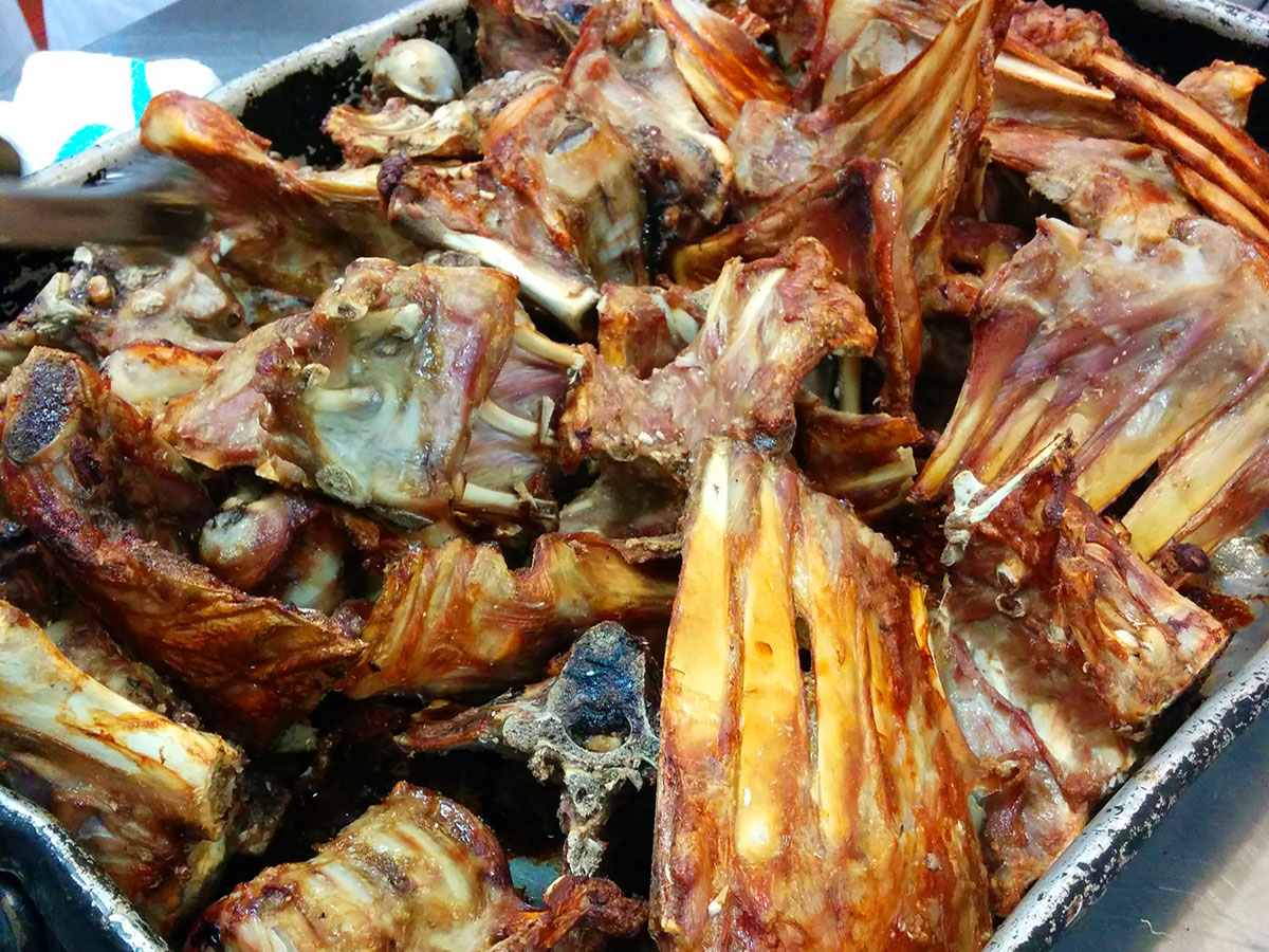 Roasted veal bones